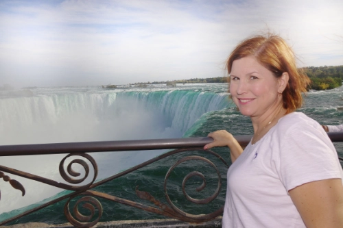 private tour guest looking at Niagara Falls